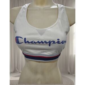 CHAMPION Women's White Racerback Sports Bra Sz M / Medium